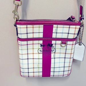 Coach Rainbow Windowpane Crossbody Bag